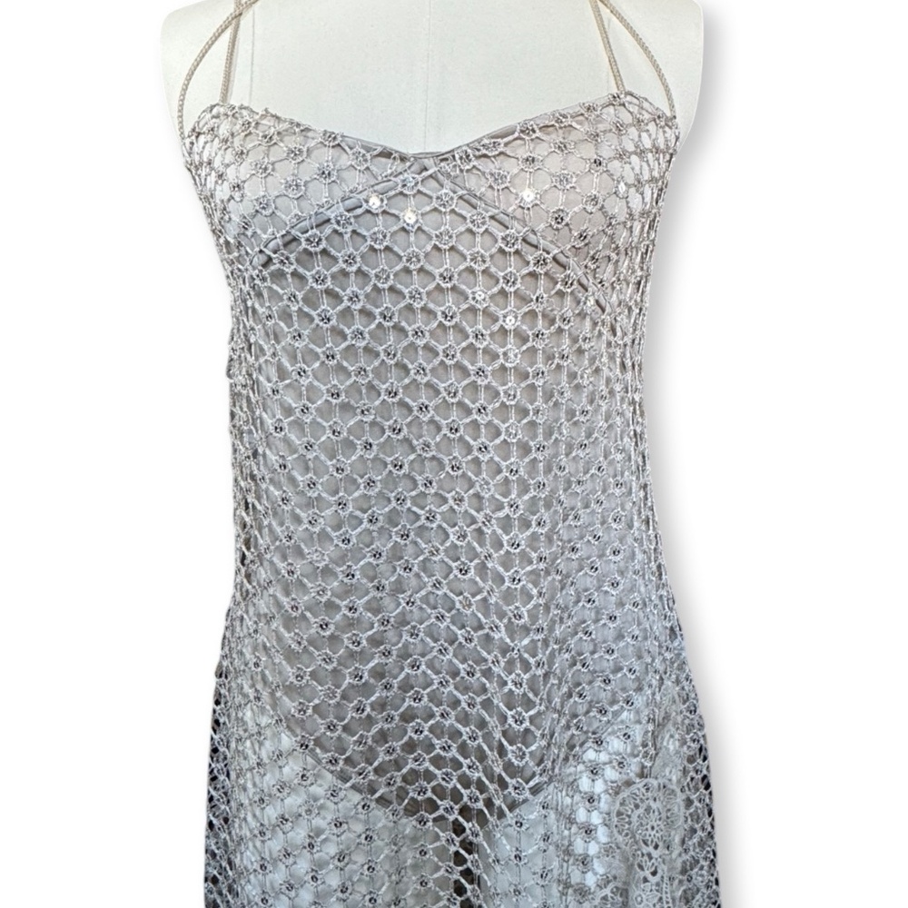 Free People Crochet Maxi Dress in Ivory - Picture 3 of 7